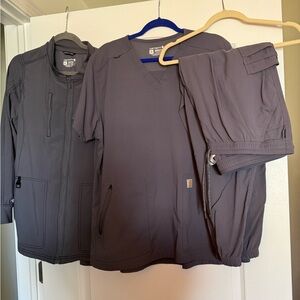 Carhartt Charcoal Gray Three-Piece Scrub Set